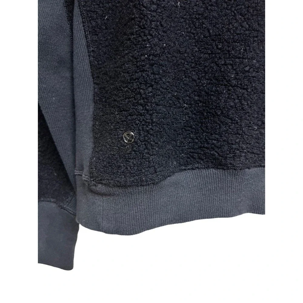 Lululemon Stand Out Sherpa 1/2 Zip‎ Black Women’s Size 8